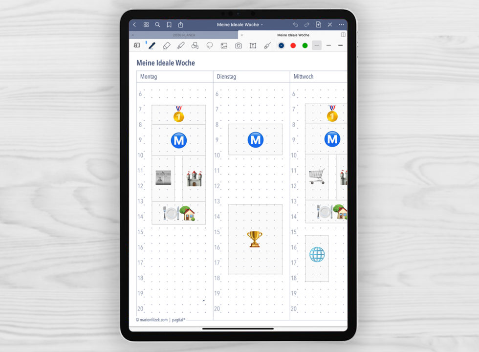 GoodNotes Papiervorlagen & Einzelseiten – Marion Filzek