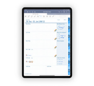 Bild für Shop Produktgallerie Planer 2021 Daily: Kalender Journal Blau für iPad 11.0 Ankündigung, Wochenjournal mit EmoLog und Notizen, Journaling