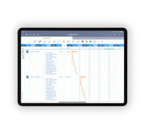 Galleriebild für Shop Nikolaus-Edition Planer 2021 Kalender Journal Blau 7 Spalten schmal für iPad 11.0 Monats-Flow Gantt-Chart mit EmoLog, Notizen und Journaling