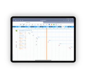 Galleriebild für Shop Nikolaus-Edition Planer 2021 Kalender Journal Blau 7 Spalten schmal für iPad 11.0 Projekt-Flow Gantt-Chart