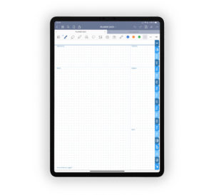 Galleriebild für Shop Nikolaus-Edition Planer 2021 Kalender Journal Blau 7 Spalten schmal für iPad 11.0 Vorlagen Besprechungsnotiz hochformat