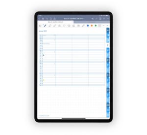 Produktgalleriebild für Shop Bullet Journal mit Register blau für iPad 11.0 Future Log Januar 2021