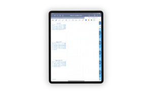 Produktgalleriebild fuer Shop Bullet Journal mit Register blau fuer iPad 11.0 Quartalsjournal drittes Quartal Juli 2021 bis September 2021