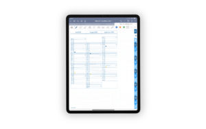 Produktgalleriebild fuer Shop Bullet Journal mit Register blau fuer iPad 11.0 Quartalsuebersicht drittes Quartal Juli 2021 bis September 2021