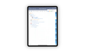 Produktgalleriebild fuer Shop Bullet Journal mit Register blau fuer iPad 11.0 Daily Log Juli 2021 beispielhaft ausgefuellt