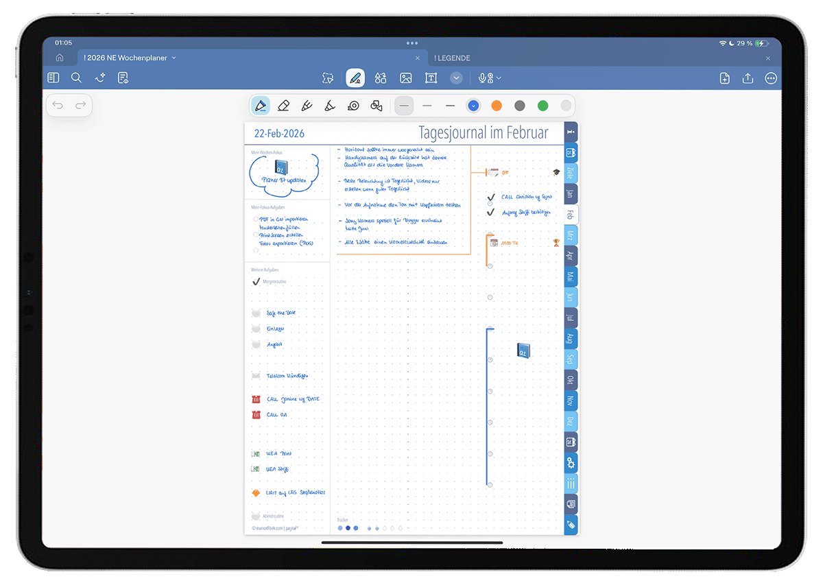 Bild (png) zeigt ein Tagesjournal der blauen Nikolaus-Edition 2026